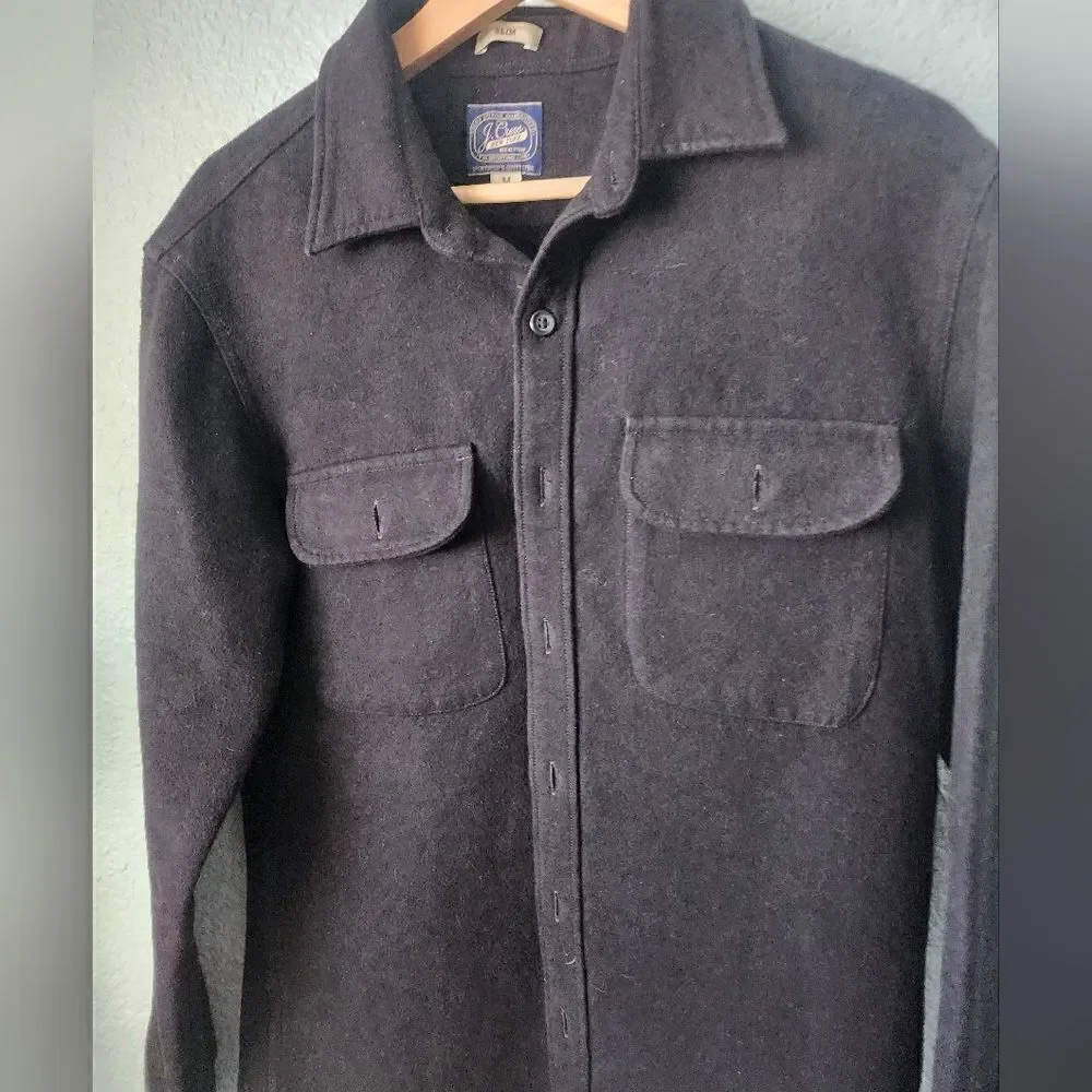 J crew shacket cotton button front shirt jacket